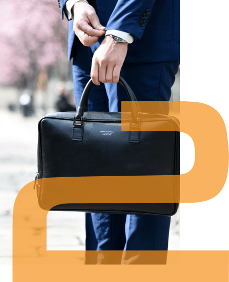 Bookkeeper holding a briefcase